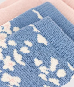 Petit Bateau Socken, Schühchen*2 Paar Baby-Socken aus Baumwolle mit Blumenmotiv variante 1