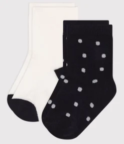 Petit Bateau Socken, Schühchen*2 Paar Babysocken mit Pünktchenmuster aus Baumwolle. variante 1