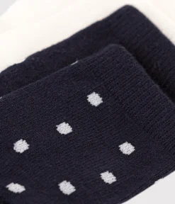 Petit Bateau Socken, Schühchen*2 Paar Babysocken mit Pünktchenmuster aus Baumwolle. variante 1