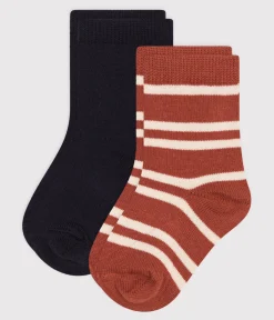 Petit Bateau Socken, Schühchen*2 Paar gestreifte Babysocken aus Baumwolle variante 1
