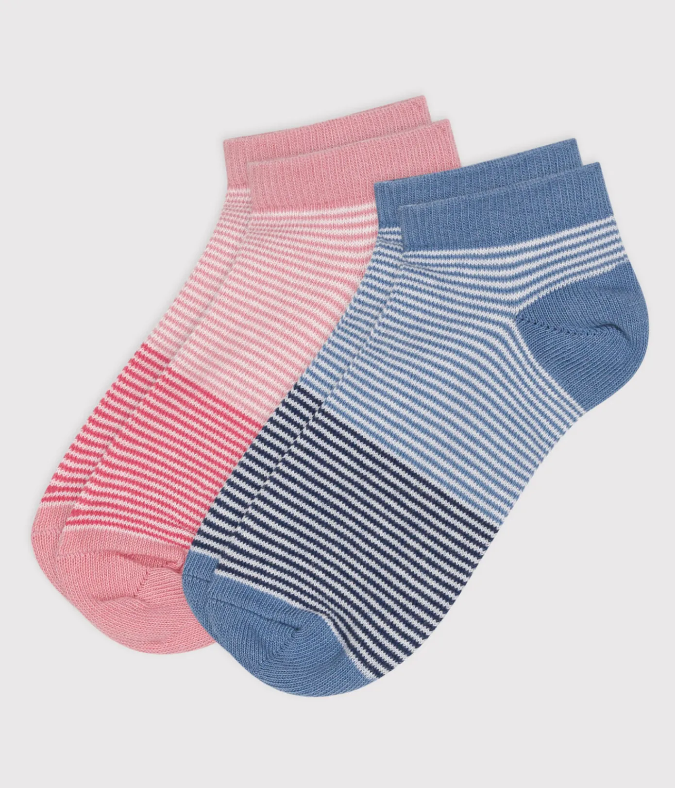 Petit Bateau Socken, Strumpfhosen*2 Paar Kindersocken für Mädchen aus Milleraies-Baumwolle variante 1