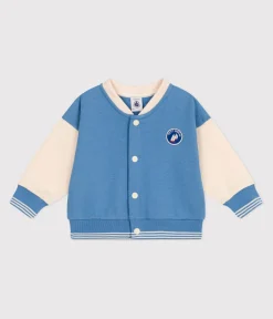 Petit Bateau Pullover, Cardigans*Baby College-Jacke aus Baumwolle im Colorblock blau ALASKA/ AVALANCHE
