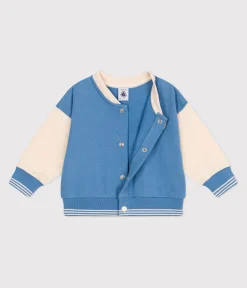 Petit Bateau Pullover, Cardigans*Baby College-Jacke aus Baumwolle im Colorblock blau ALASKA/ AVALANCHE