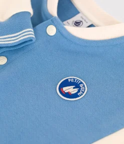 Petit Bateau Pullover, Cardigans*Baby College-Jacke aus Baumwolle im Colorblock blau ALASKA/ AVALANCHE