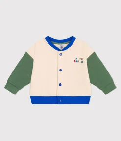 Petit Bateau Pullover, Cardigans*Baby College-Jacke aus Baumwolle im Colorblock AVALANCHE/ PALMERAIE