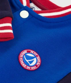 Petit Bateau Pullover, Cardigans*Baby College-Jacke aus zweifarbiger Baumwolle blau OLYMPIC/ SOIR
