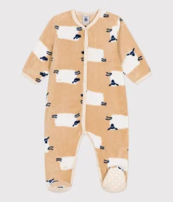 Petit Bateau Schlafanzüge, Strampler*Baby Overall-Pyjama aus Fleece TRENCH/ MULTICO