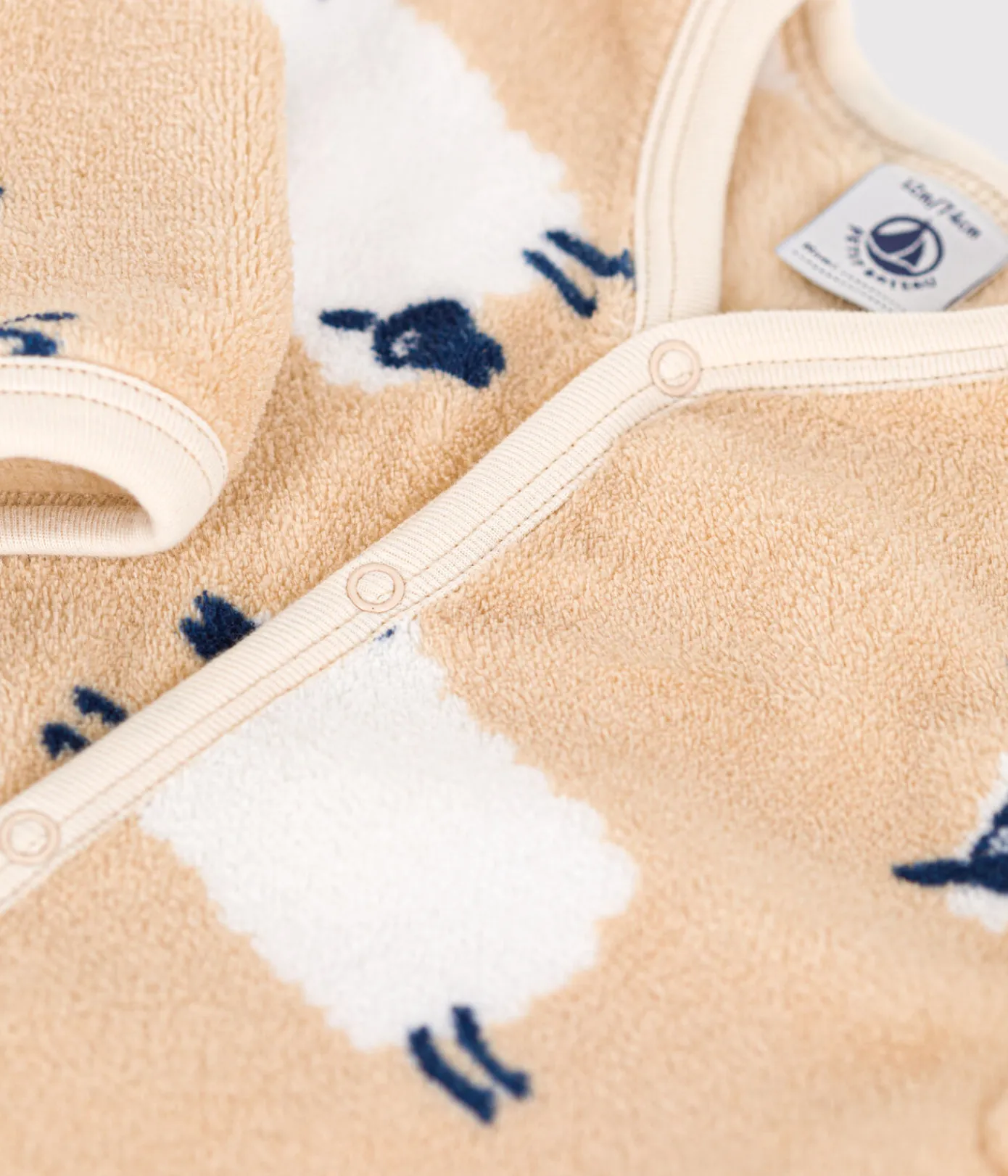 Petit Bateau Schlafanzüge, Strampler*Baby Overall-Pyjama aus Fleece TRENCH/ MULTICO