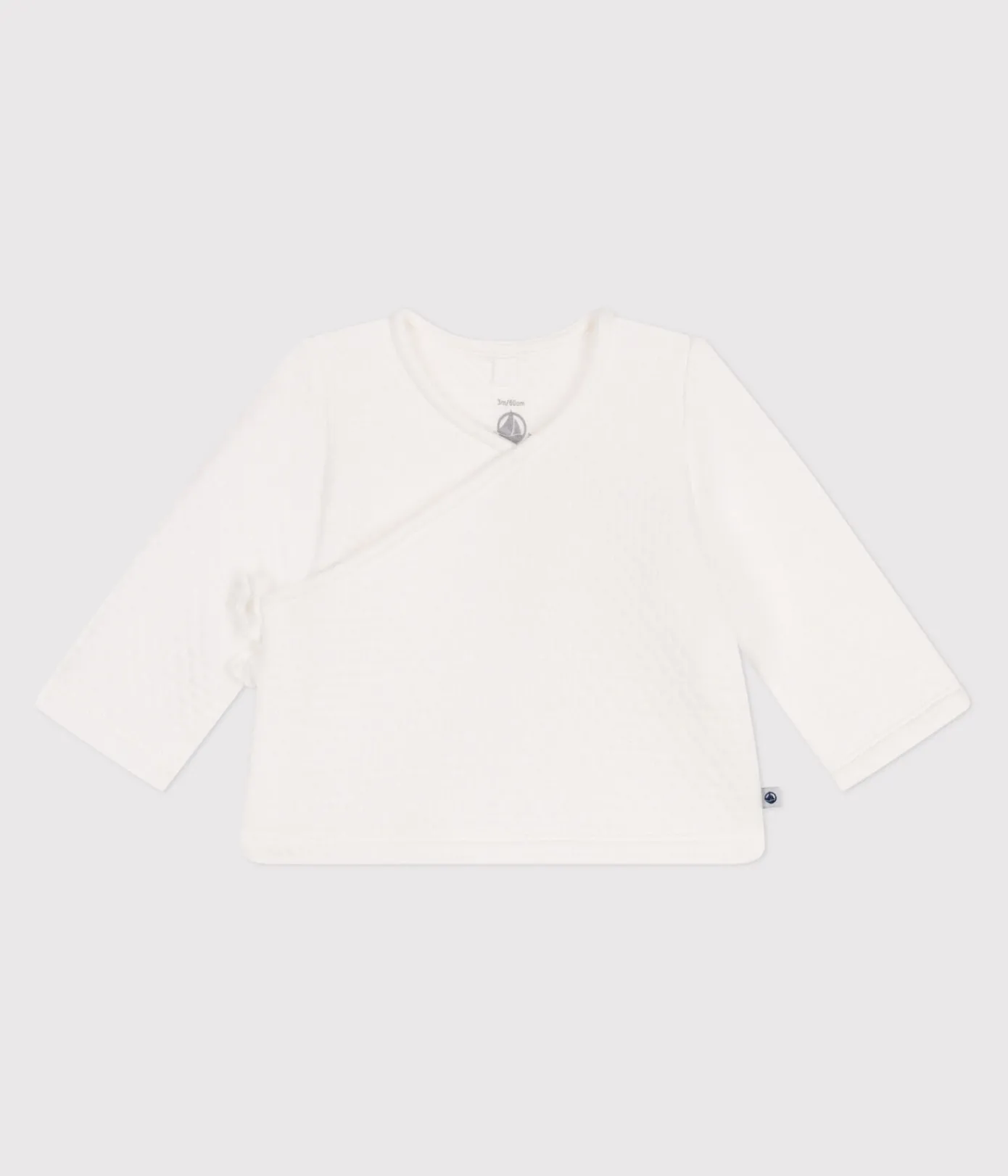 Petit Bateau Pullover, Cardigans|Newborn*Baby Wickeljacke aus gestepptem Baumwoll-jersey weiss MARSHMALLOW