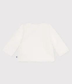 Petit Bateau Pullover, Cardigans|Newborn*Baby Wickeljacke aus gestepptem Baumwoll-jersey weiss MARSHMALLOW
