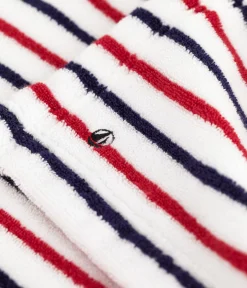 Petit Bateau Badetücher, Badecapes​*Baby-Badehandtuch aus Frottee mit Streifen weiss MARSHMALLOW/weiss MULTICO