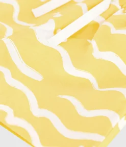 Petit Bateau Bademode, Uv-Kleidung*Baby-Badeshorts mit Haimotiven gelb ORGE/weiss MARSHMALLOW