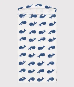 Petit Bateau Badetücher, Badecapes​*Baby-Badetuch mit Kapuze aus Frottee mit Walmuster MARSHMALLOW/ BEACH
