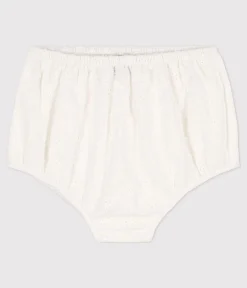 Petit Bateau Shorts, Hosen, Leggings*Baby-Bloomers in Broderie Anglaise. weiss MARSHMALLOW