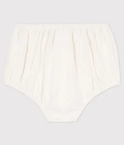 Petit Bateau Shorts, Hosen, Leggings*Baby-Bloomers in Broderie Anglaise. weiss MARSHMALLOW