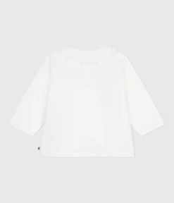 Petit Bateau T-Shirts, Oberteile*Baby-Bluse aus Baumwoll-Piqué weiss ECUME