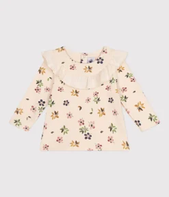 Petit Bateau T-Shirts, Oberteile*Baby-Bluse aus Doppeljersey weiss AVALANCHE/ MULTICO