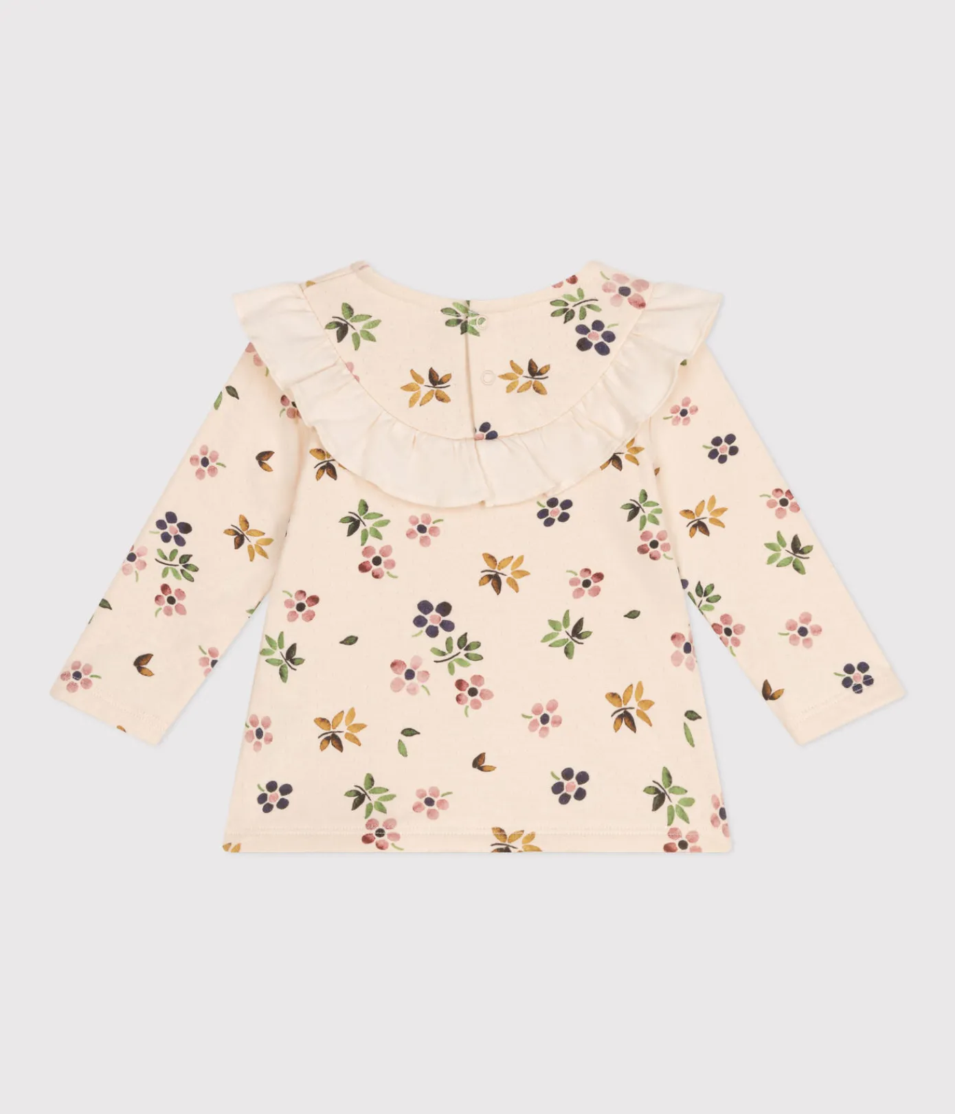 Petit Bateau T-Shirts, Oberteile*Baby-Bluse aus Doppeljersey weiss AVALANCHE/ MULTICO