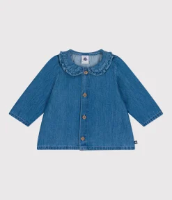 Petit Bateau T-Shirts, Oberteile*Baby-Bluse aus leichtem Denim blau DENIM CLAIR