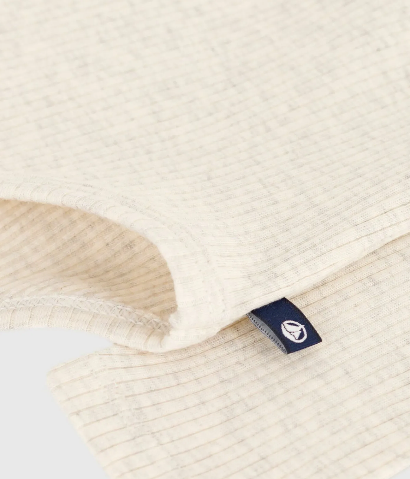 Petit Bateau T-Shirts, Oberteile*Baby-Body mit Rollkragen aus einfarbiger Baumwolle beige MONTELIMAR CHINE