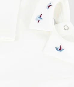 Petit Bateau T-Shirts, Oberteile*Baby-Body mit Rollkragen aus einfarbiger Baumwolle weiss MARSHMALLOW
