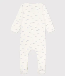 Petit Bateau Schlafanzüge, Strampler|Newborn*Baby-Bodyjama aus Doppeljersey weiss MARSHMALLOW/weiss MULTICO