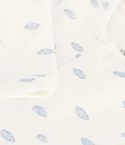 Petit Bateau Schlafanzüge, Strampler|Newborn*Baby-Bodyjama aus Doppeljersey weiss MARSHMALLOW/weiss MULTICO