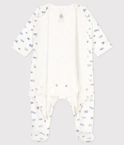 Petit Bateau Schlafanzüge, Strampler|Newborn*Baby-Bodyjama Heho aus Doppeljersey weiss MARSHMALLOW/ CREPUSCULE