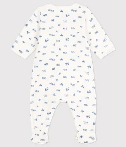 Petit Bateau Schlafanzüge, Strampler|Newborn*Baby-Bodyjama Heho aus Doppeljersey weiss MARSHMALLOW/ CREPUSCULE