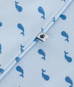 Petit Bateau Newborn|Schlafanzüge, Strampler*Baby-Bodyjama ohne Füßchen aus Baumwolle mit Wal-Motiv blau TOUDOU/ ALASKA
