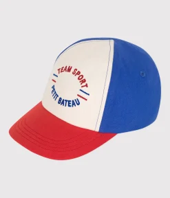 Petit Bateau Accessoires, Sonnenhüte, Caps*Baby-Cap 'Team Sport' aus Baumwolle weiss AVALANCHE/ MULTICO
