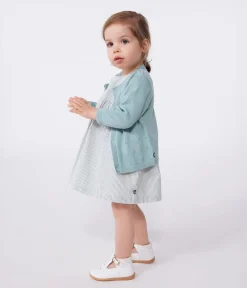 Petit Bateau Pullover, Cardigans*Baby-Cardigan aus Baumwolle mit Zierstrick grün PAUL