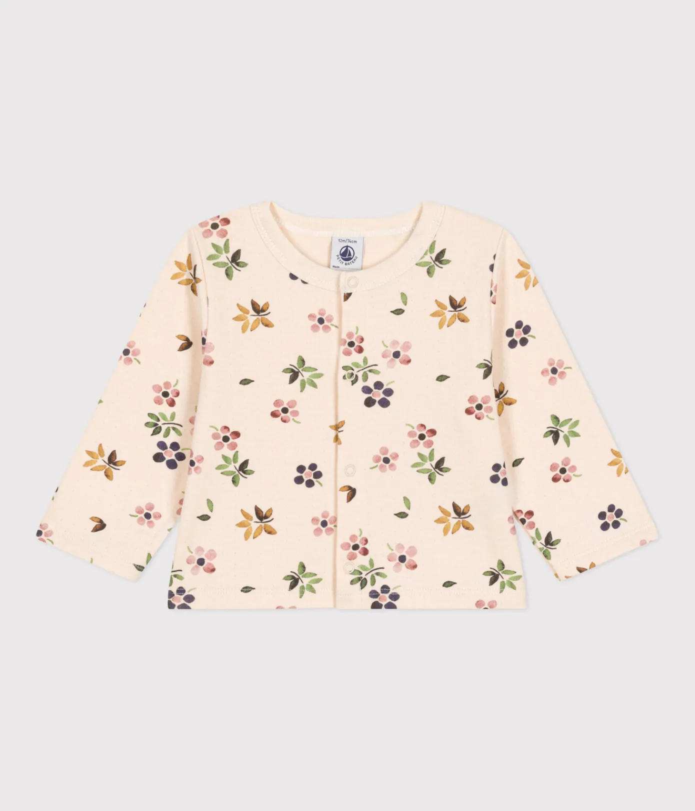 Petit Bateau Pullover, Cardigans*Baby-Cardigan aus Doppeljersey weiss AVALANCHE/ MULTICO