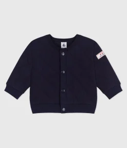 Petit Bateau Pullover, Cardigans*Baby-Cardigan aus einfarbigem festen Baumwollstoff SOIR