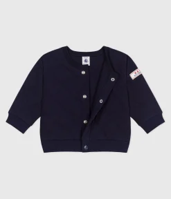 Petit Bateau Pullover, Cardigans*Baby-Cardigan aus einfarbigem festen Baumwollstoff SOIR