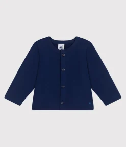 Petit Bateau Pullover, Cardigans*Baby-Cardigan aus einfarbiger Baumwolle blau MEDIEVAL