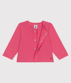 Petit Bateau Pullover, Cardigans*Baby-Cardigan aus einfarbiger Baumwolle rosa PEONIA