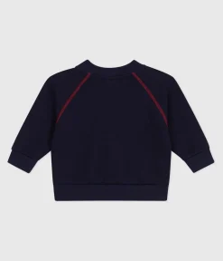 Petit Bateau Pullover, Cardigans*Baby-Cardigan aus einfarbiger Baumwolle mit farblich abgesetzten Nähten SOIR