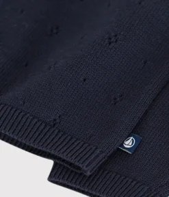 Petit Bateau Pullover, Cardigans*Baby-Cardigan aus einfarbigem Baumwollstrick blau SMOKING