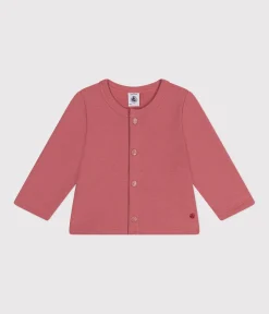 Petit Bateau Pullover, Cardigans*Baby-Cardigan aus Molton rosa ROSEWOOD