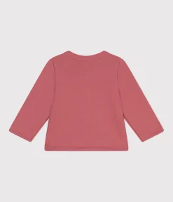 Petit Bateau Pullover, Cardigans*Baby-Cardigan aus Molton rosa ROSEWOOD
