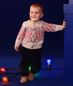 Petit Bateau Pullover, Cardigans*Baby-Cardigan aus Strick mit Wollanteil weiss AVALANCHE/ MULTICO