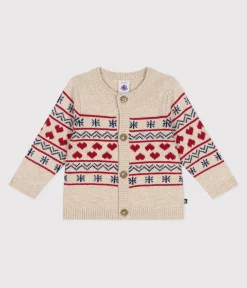 Petit Bateau Pullover, Cardigans*Baby-Cardigan aus Strick mit Wollanteil weiss AVALANCHE/ MULTICO