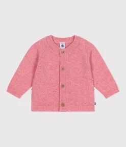 Petit Bateau Pullover, Cardigans*Baby-Cardigan aus Strick mit Wollanteil rosa ROSELINE CHINE