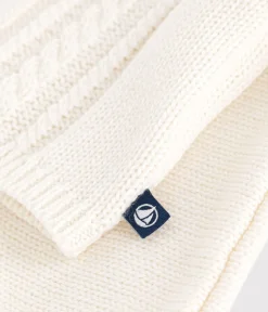 Petit Bateau Pullover, Cardigans|Newborn*Baby-Cardigan aus Wolle und Baumwolle weiss MARSHMALLOW