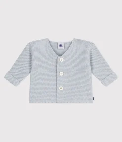 Petit Bateau Pullover, Cardigans|Newborn*Baby-Cardigan kraus rechts gestrickt aus Baumwolle CO2