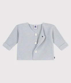 Petit Bateau Pullover, Cardigans|Newborn*Baby-Cardigan kraus rechts gestrickt aus Baumwolle CO2
