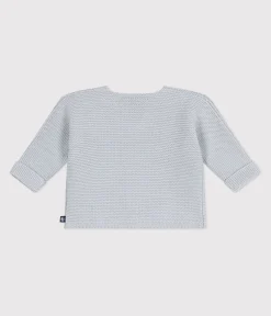 Petit Bateau Pullover, Cardigans|Newborn*Baby-Cardigan kraus rechts gestrickt aus Baumwolle CO2
