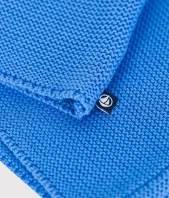Petit Bateau Pullover, Cardigans|Newborn*Baby-Cardigan kraus rechts gestrickt aus Baumwolle blau EDNA