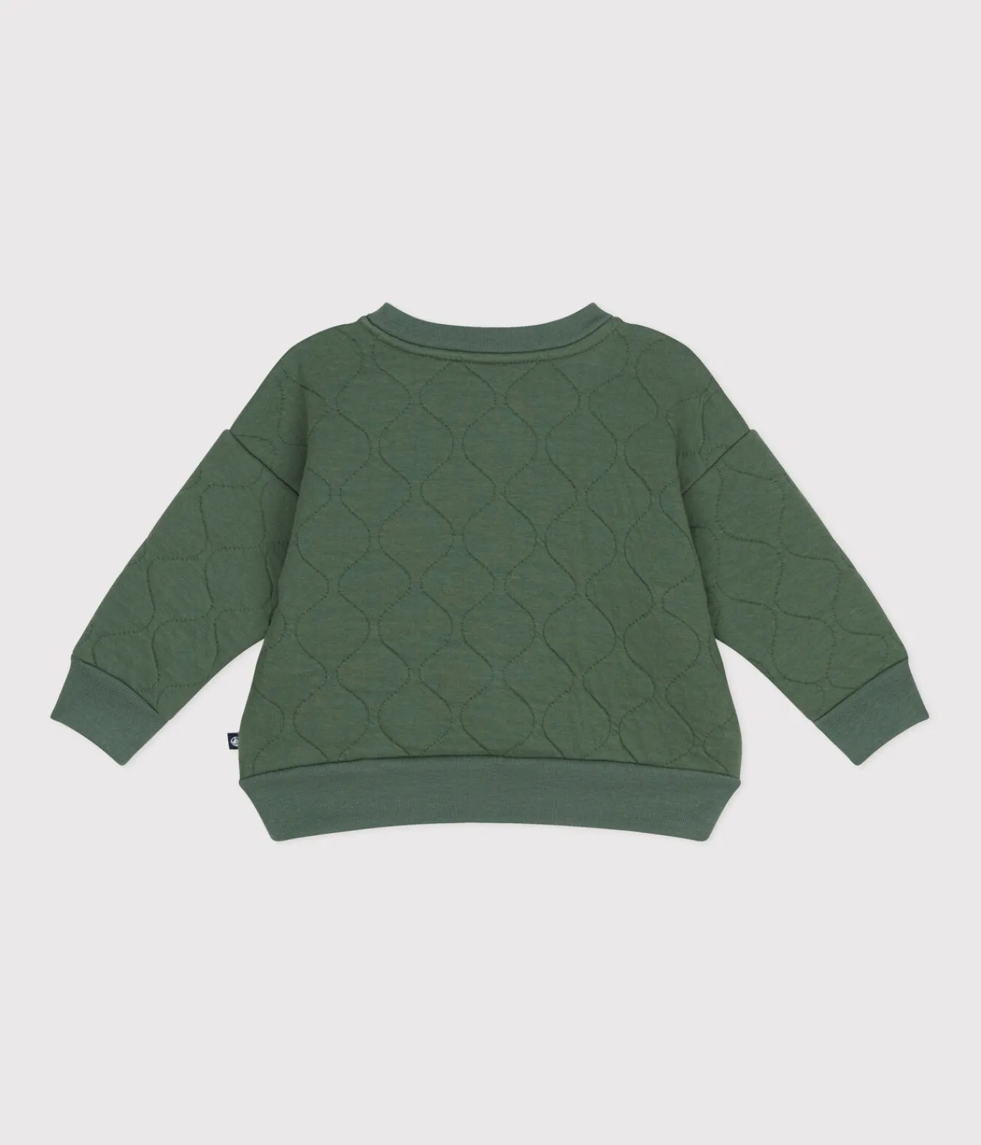 Petit Bateau Pullover, Cardigans*Baby-College-Jacke aus gestepptem Doppeljersey grün CROCO